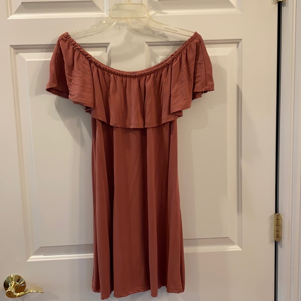 Off the shoulder knit dress